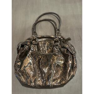Elle faux Snakeskin Hobo Purse Bag with multiple bag pockets